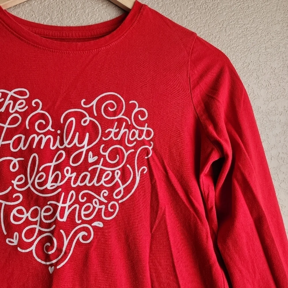Cat and Jack red long sleeve Christmas shirt Size XL 14/16